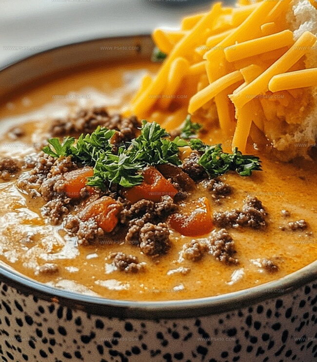 How to Make Slow Cooker Cheesy Burger Flavored Soup