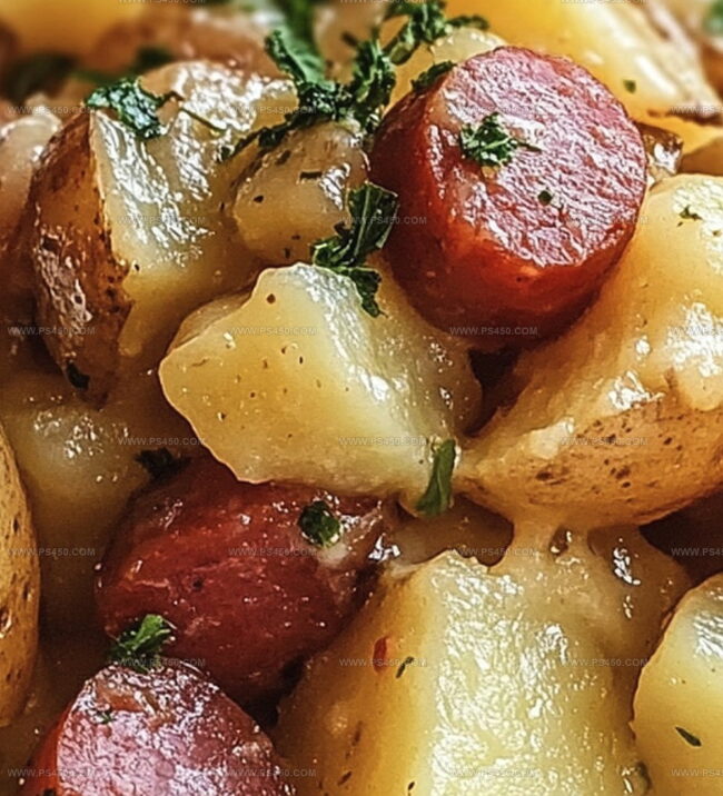 Instructions To Make Cheesy Kielbasa Potatoes