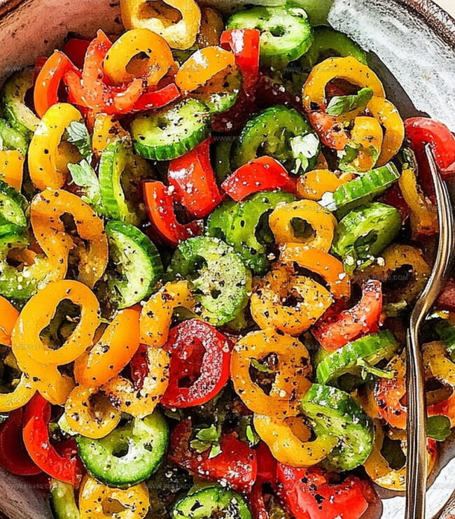 How To Make Viral TikTok Cucumber And Bell Pepper Salad Recipe Fast