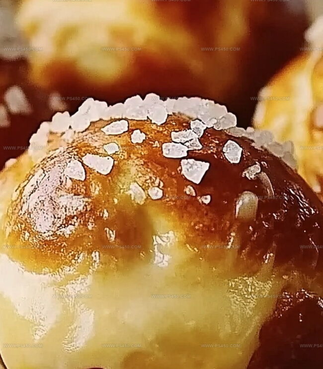 Steps To Make Gooey Cheesy Pretzel Bites With Sea Salt Topping
