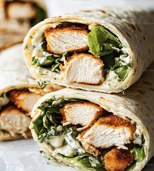 How To Roll Up A Chicken Caesar Wrap Recipe