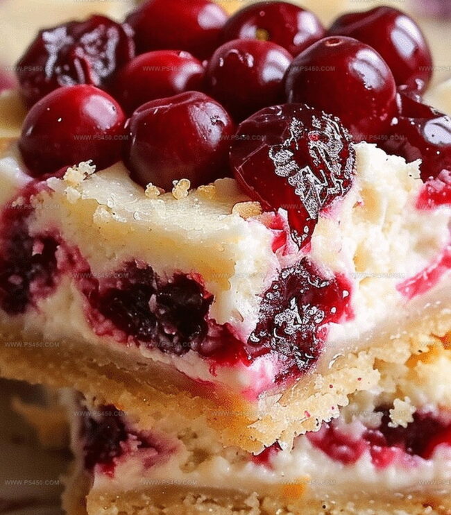 How to Bake Christmas Cherry Cheesecake Bars from Scratch