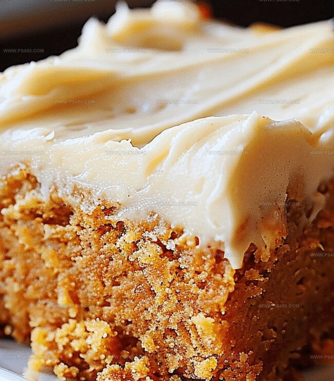 Baking Pumpkin Bars with Cream Cheese Frosting