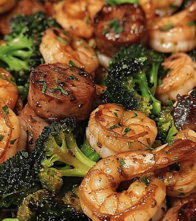 Cooking Honey Garlic Shrimp, Sausage & Broccoli The Easy Way
