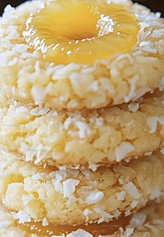 Why Hawaiian Pineapple Coconut Thumbprint Cookies Feel Like A Tropical Treat