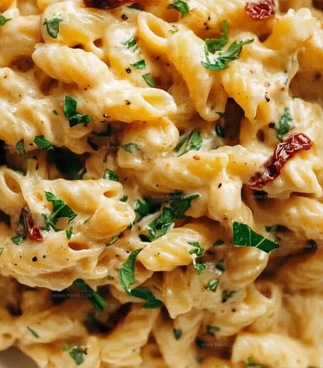Steps To Cook Creamy Garlic Sun-Dried Tomato Pasta