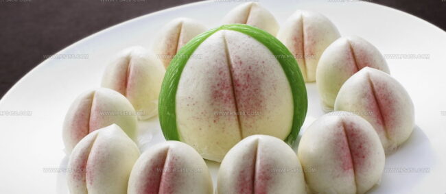 Longevity Peach Buns (Shoutao Bao)